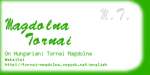 magdolna tornai business card